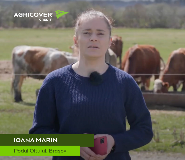 Ioana Marin acoperă cheltuielile curente din cadrul fermei de bovine utilizând cardul FERMIER
